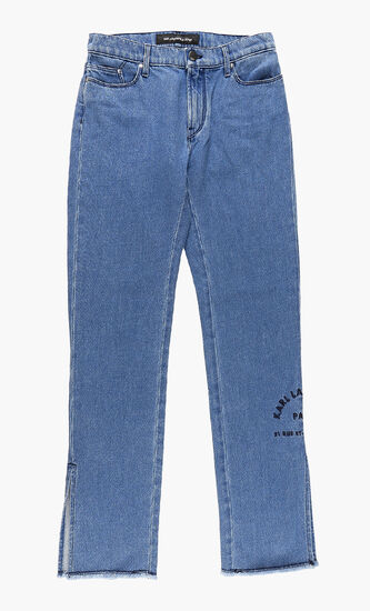 Slit Hem Jeans