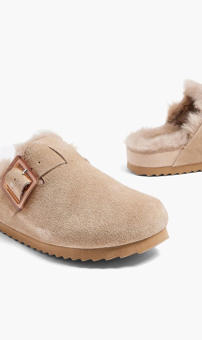 Suede Furry Sabots Suede Furry Sabots