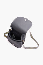 Court Line Contrast Piping Crossbody Bag