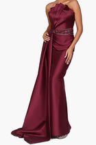 Side Drap Evening Gown Dress