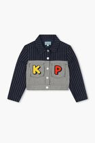 Colour Block Striped Denim Jacket