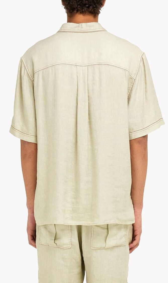 Linen and Lyocell Short Sleeve Shirt