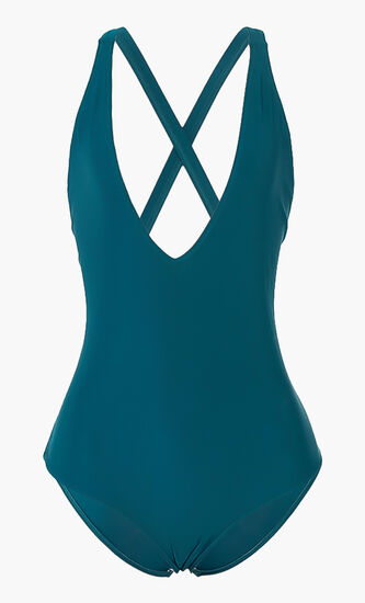 Crossover Back One-Piece Swimsuit