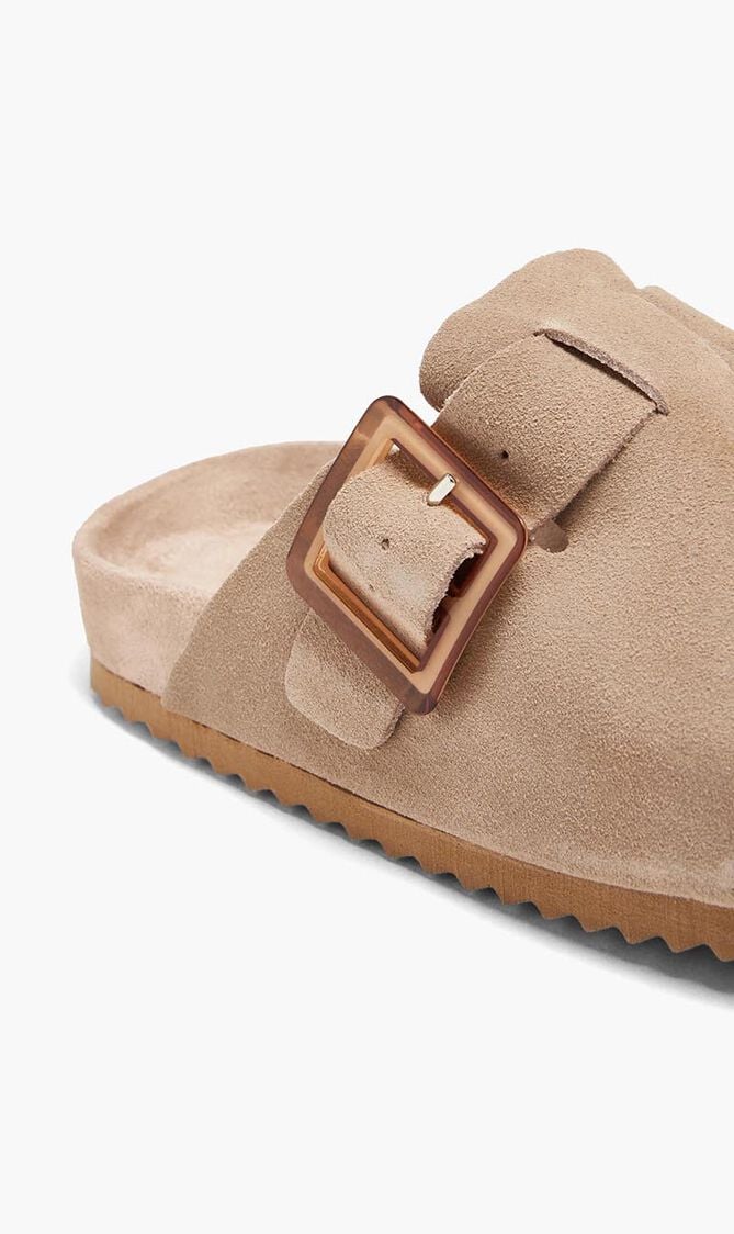 Suede Sabots