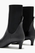 LEATHER MID HEEL BOOTS