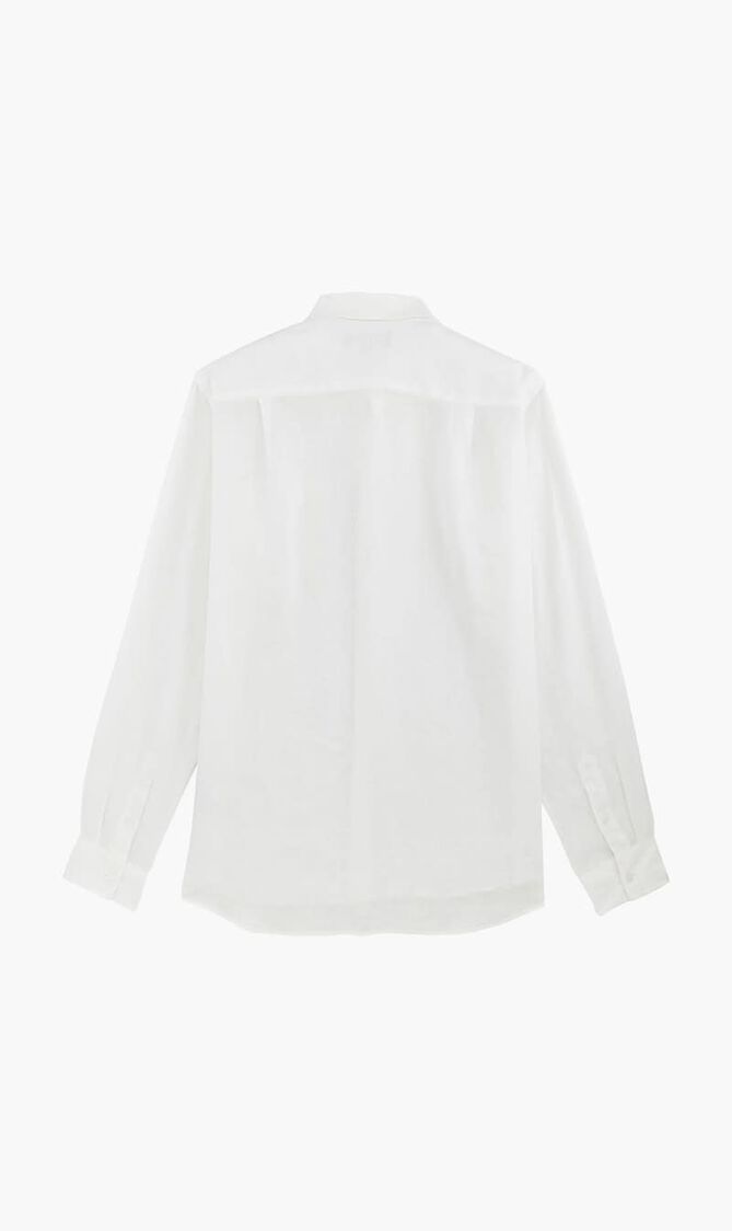 Logo Embroidered Linen Shirt Logo Embroidered Linen Shirt