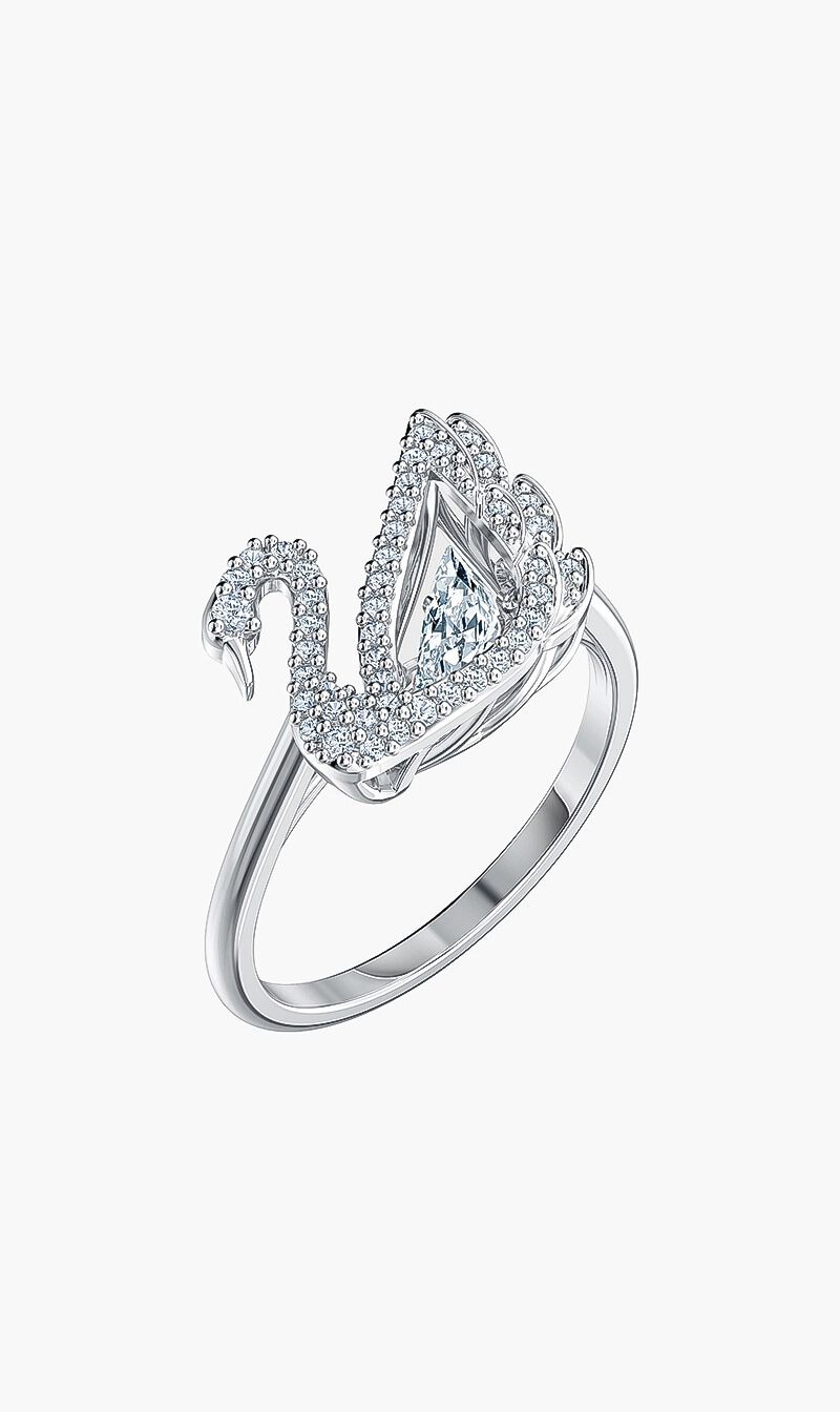 Buy SWAROVSKI Dancing Swan Ring White Rhodium Plated for SAR