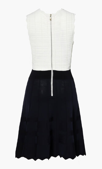 Contrast Knitted Dress