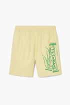 Long Branded Swim Trunks