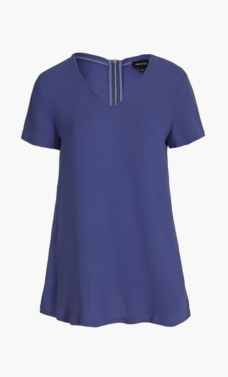 Back Zipper Blouse