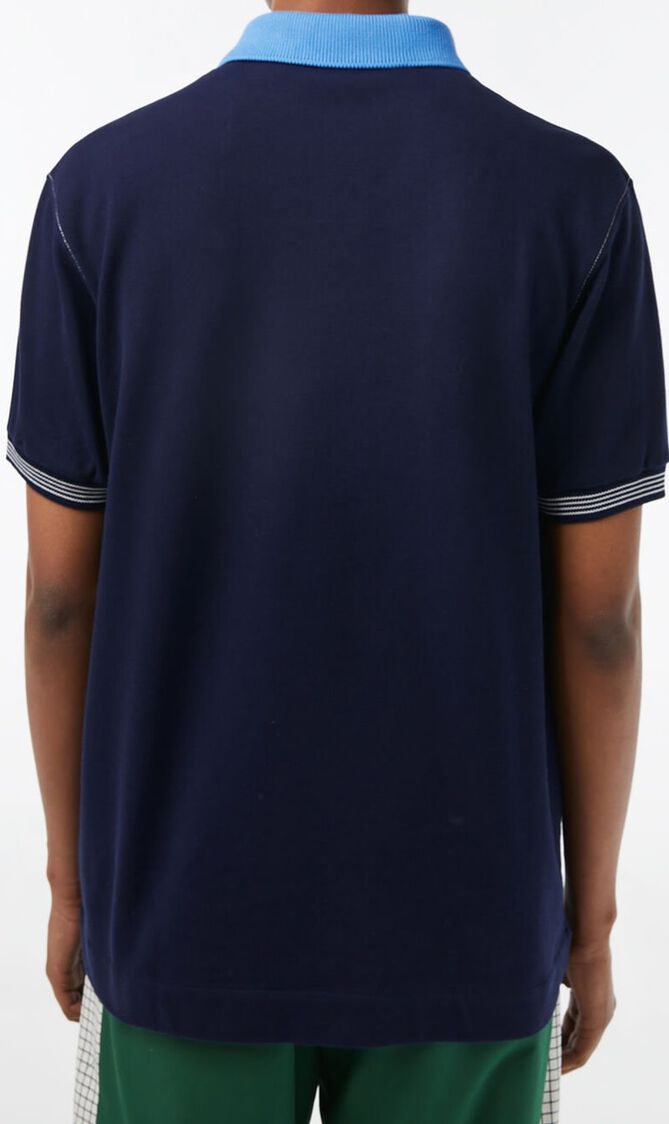 SHORT SLEEVED RIBBED COLLAR SHIRT