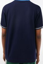 SHORT SLEEVED RIBBED COLLAR SHIRT