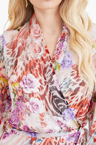 Rose Shadow Wrap Dress