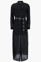 Belted Long-Sleeved Dress