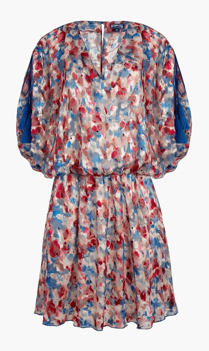 Flowers in the Sky Viscose Fluid Cover-up