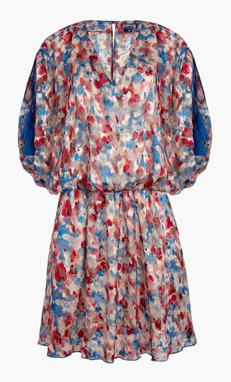 Flowers in the Sky Viscose Fluid Cover-up