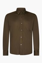 Cotton and Silk Blend Button Down Shirt