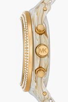 Runway Pav&eacute; Gold-Tone And Acetate Watch