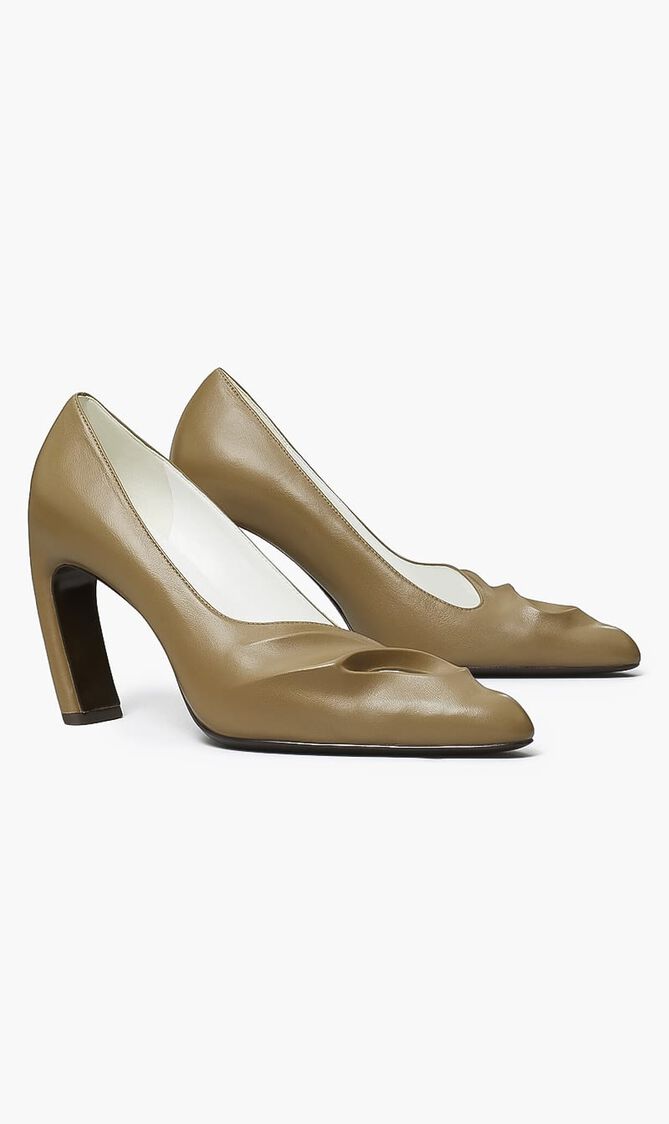 SCULPTED PEEP TOE PUMP 90MM