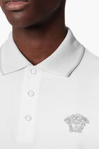 POLO PIQUET FABRIC MEDUSA EMBROIDERY