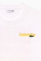 Washed Effect Ombr&eacute; Lacoste Print T-shirt