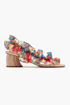 OCEAN VIEW RUFFLED MONSTERA HELLED SANDAL