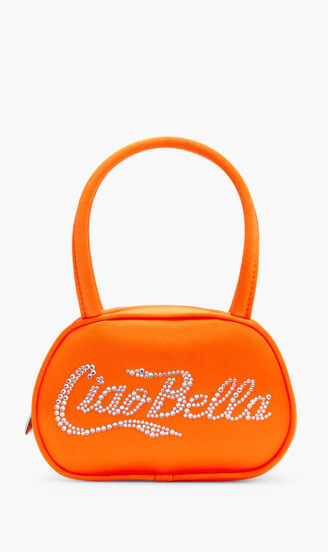 SUPERAMINI BELLA SATIN ORANGE & WHITE CRYSTALS