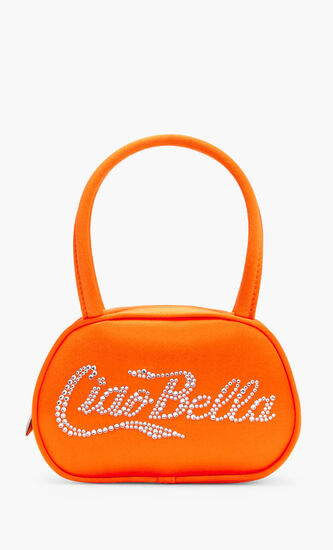 SUPERAMINI BELLA SATIN ORANGE & WHITE CRYSTALS