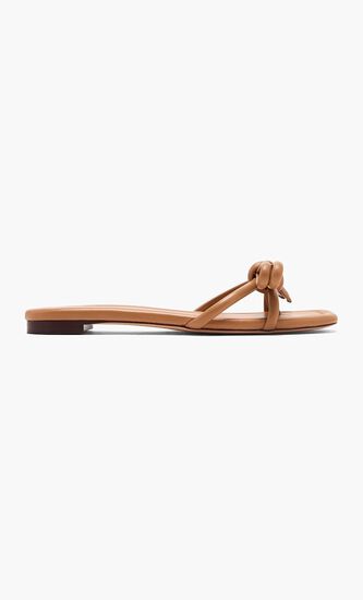 HADLEY LEATHER BOW FLAT SANDAL