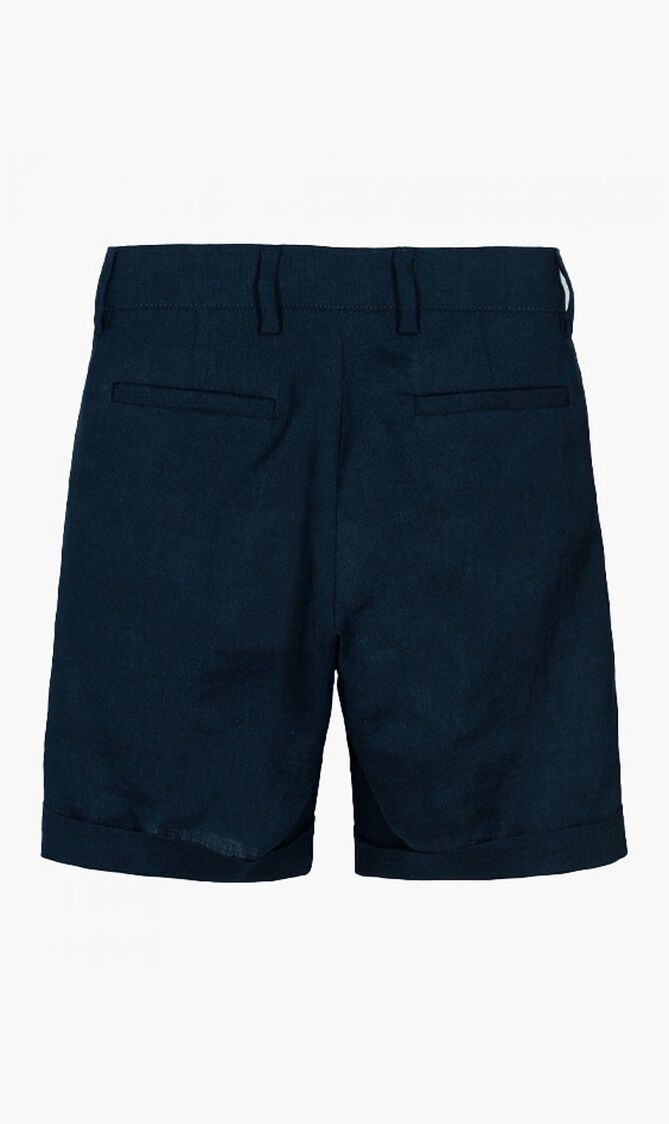 Navy blue linen shorts