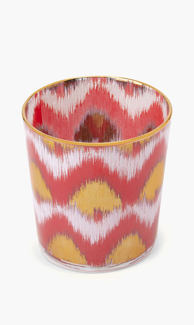 Ikat Tumbler Glass Red