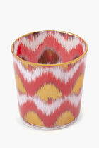 Ikat Tumbler Glass Red