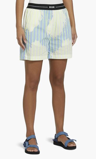 Stripe Print Shorts