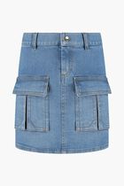 Denim Cargo Skirt