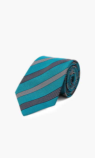 Striped Silk Woven Tie