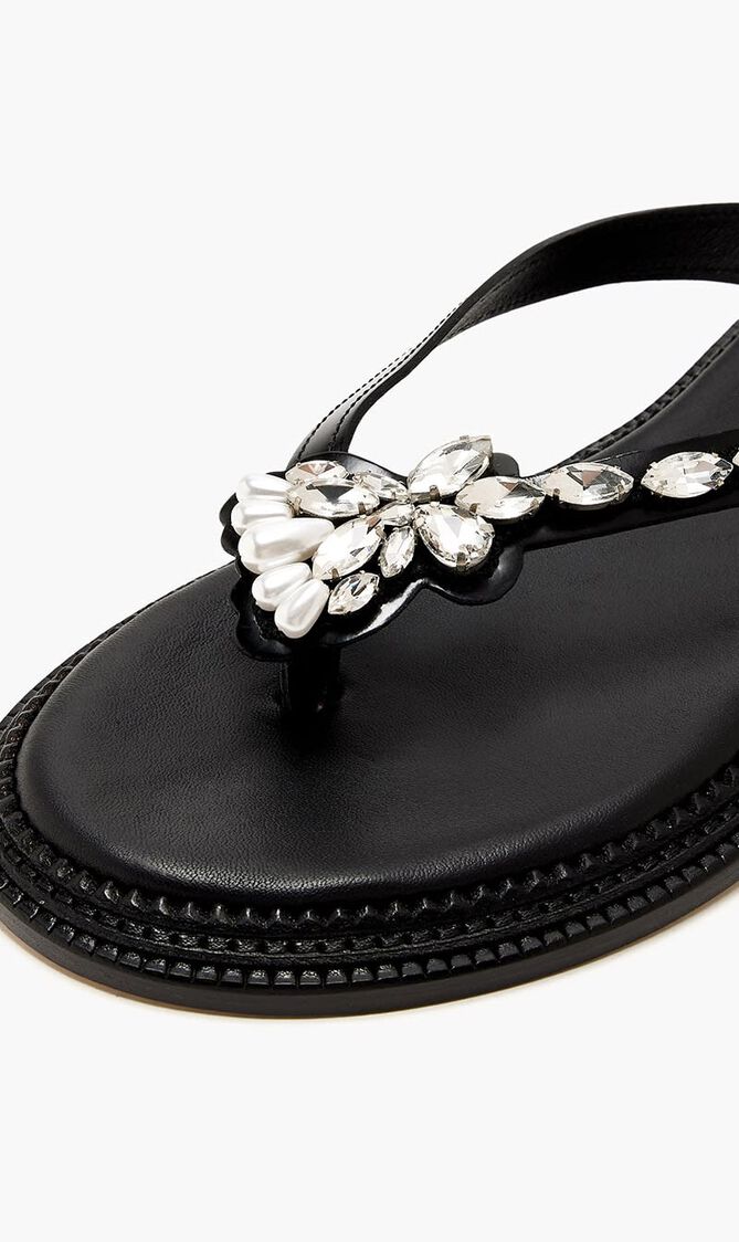 Embellished Thong Sandals