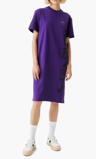 Nautical Print Cotton Jersey T-shirt Dress