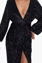 Sequin Kira Wrap Dress