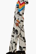Toucan Print Rainbow Striped Ski Suit