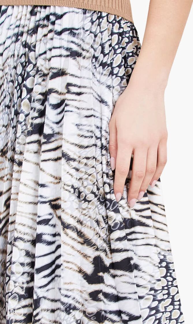 GISELLE PLEATED SKIR - LB01355 STR POLY CHARM 92 PRNT