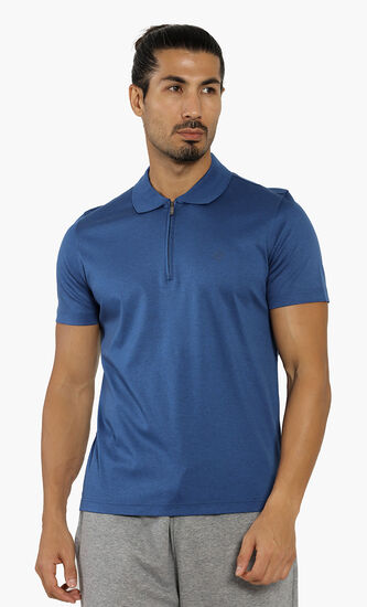 Cotton Zip Polo Shirt