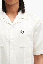 LINEN BLEND REVERE COLLAR SHIR