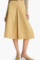PLEATED POPLIN SKIRT