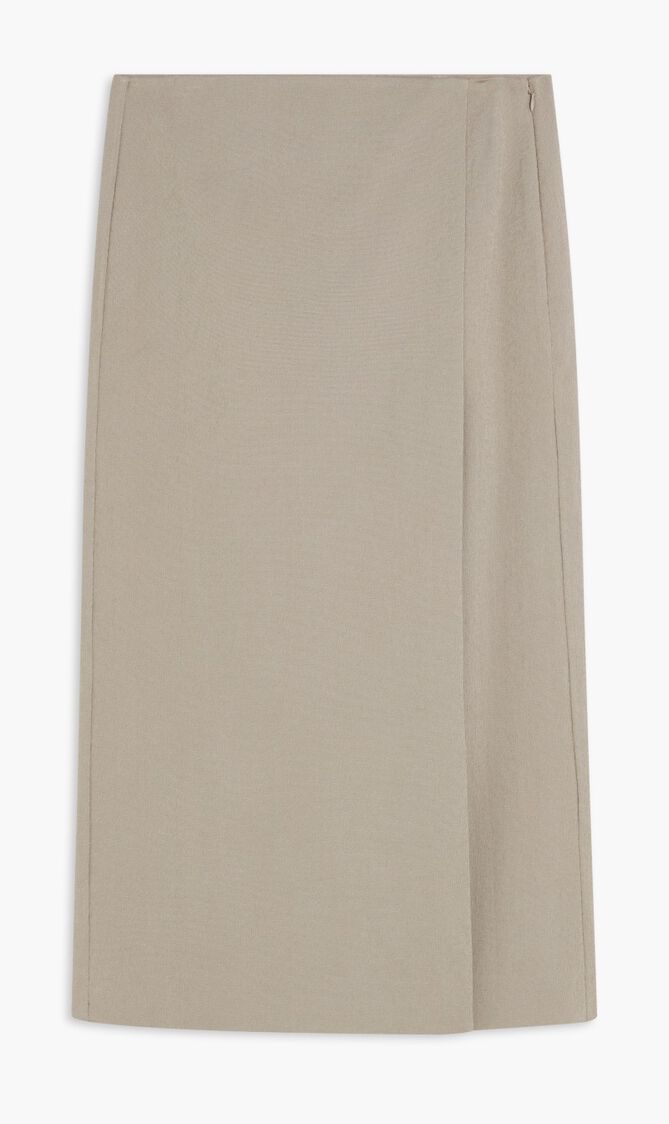 STRETCH FAILLE WRAP SKIRT