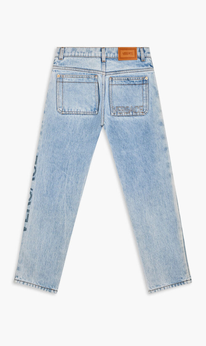 JB JEANS DENIM EMB SIDE VERSACE LOGO STRAIGHT