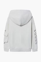 BOOKISH DIAG HOODIE ZIP UP LIGHT GREY
