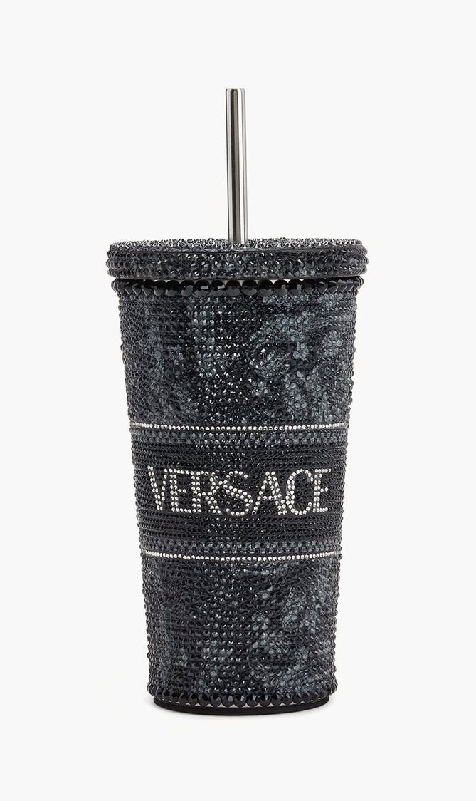 Barocco Crystal Travel Cup Black