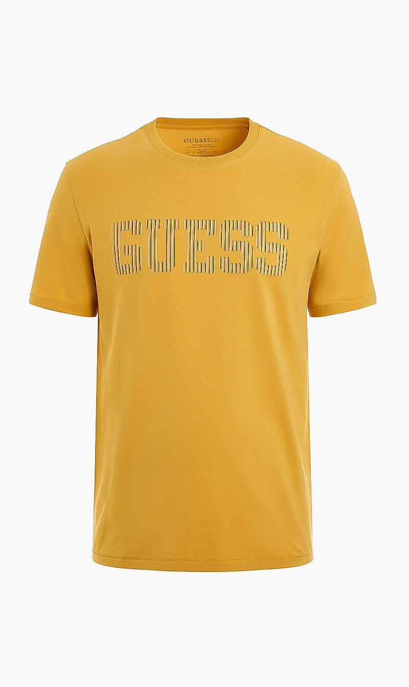 Yellow guess t shirt cheap