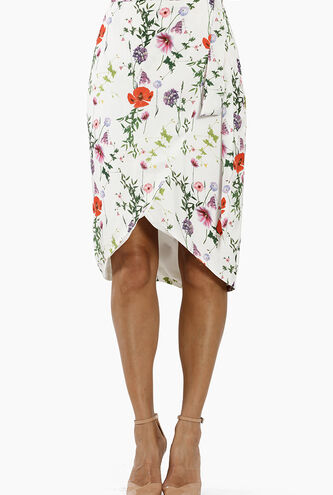 Camiila Hedgerow Wrap Midi Skirt