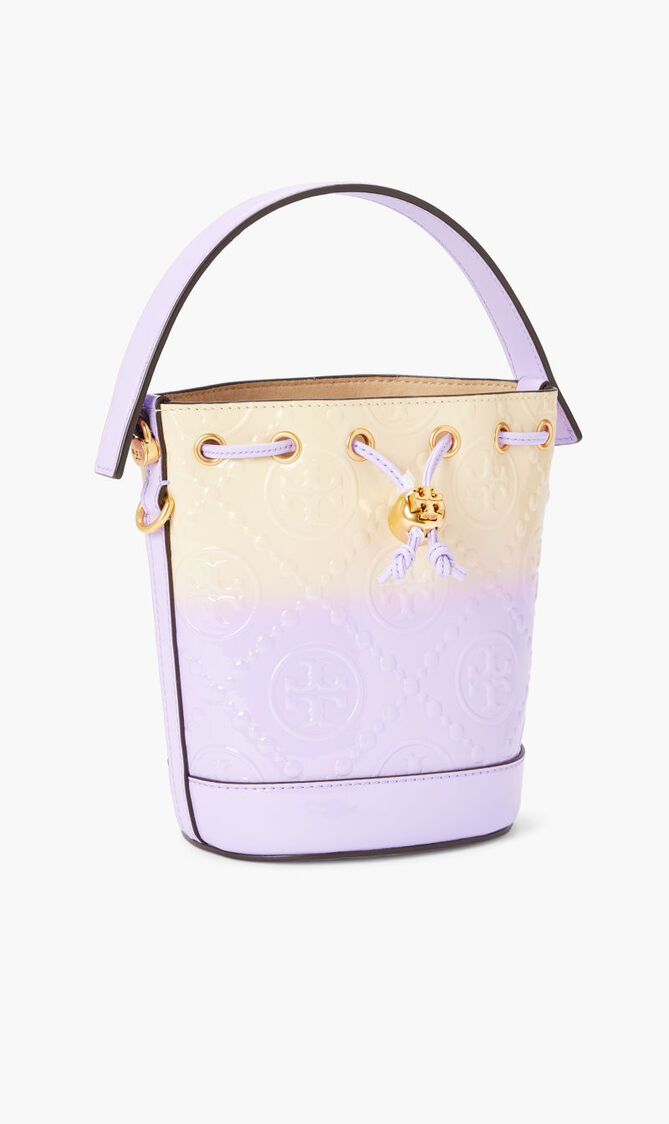 T MONOGRAM DIP DYE MINI BUCKET BAG